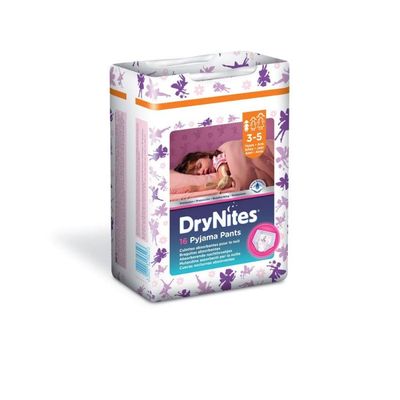 Huggies DryNites Couches Nuit Fille 3-5 Ans (16-23 Kg) - Protection Discrète Et Absorbante Anti-fuites | Sous-vêtements De Nuit Pipi Au Lit