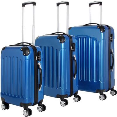 Set De 3 Valises Rigides M L Xl Avec Cadenas A Combinaison Malle Voyage Vacances Transport Bleu Bleu Bleu Achat Vente Set De Valises 4250525337099 Soldes Cdiscount
