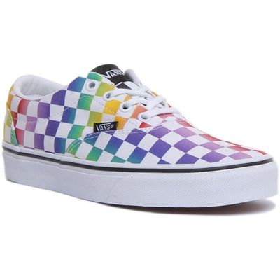 Vans Doheny Baskets en toile damier arc en ciel lacets pour