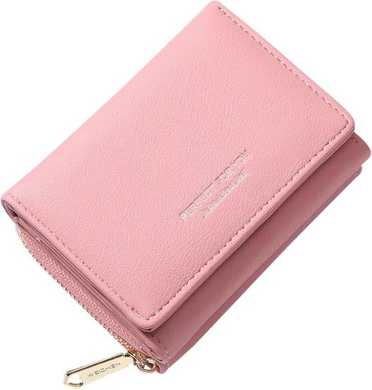 QIUTIMIY Portefeuille Femme Petit Mini Porte-Monnaie Mince Avec Porte-Clés Et Zippée - Blanc Matelassé Élégant