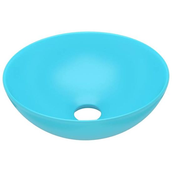 Lavabo rond 40x15 cm vasque évier salle de bain toilette céramique noir