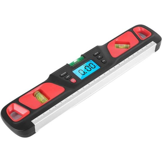 Niveau Numérique Magnétique RISEPRO 10 Pouces - Inclinomètre Électronique IP54 Avec Écran VA Et Base V | Pour Pros Et Bricoleurs