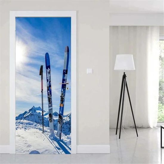 Autocollant Mural Géant Vélo - Décoration Moderne Pour Porte 95x205 Cm