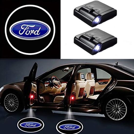 4 Pièces Projecteur Porte Voiture LED Crâne - Lumière Accueil Magnétique Sans Fil