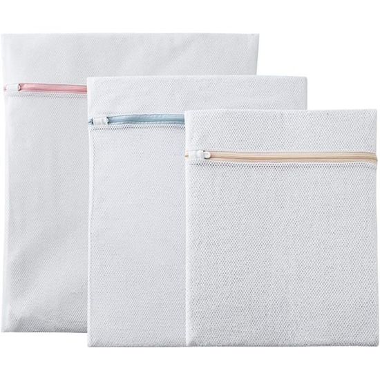 Lot de 3 sacs à linge en maille pour chaussettes, machine à laver