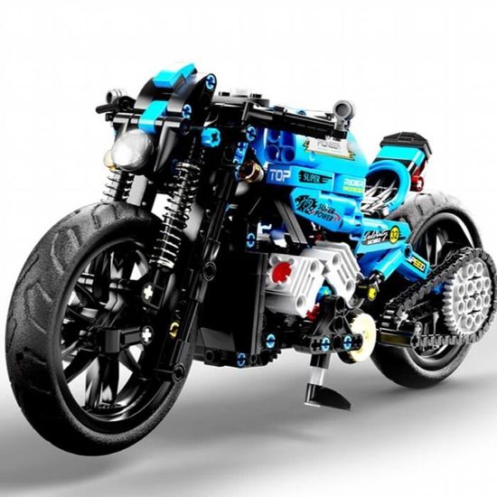 Maquette Moto Technik Moto – 445 Blocs De Construction, Compatible Grandes Marques