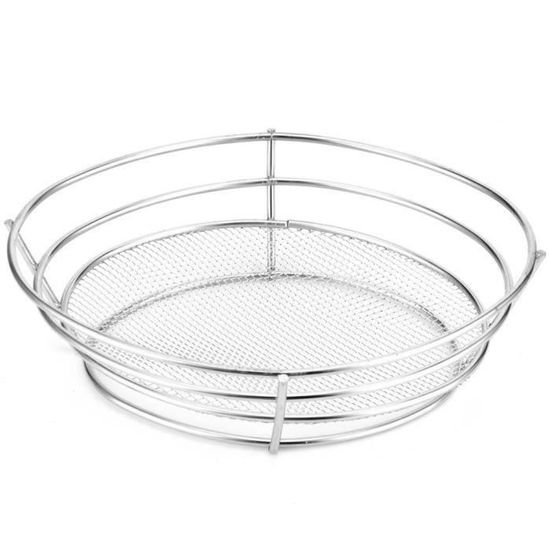Panier Vapeur Inox Maille 20 Cm – Poignées Confort, Passoire Friture & Cuisson, Multifonction Cuisine