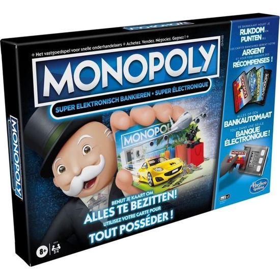 Monopoly Super banque électronique - HASBRO GAMING - Jeu de plateau - Noir - Mixte