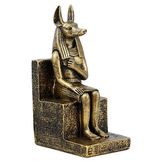 Egypte Anubis Statue Figurine égyptienne Sculpture mythologique résine décoration bureau ornement Souvenir cadeau pour Chien