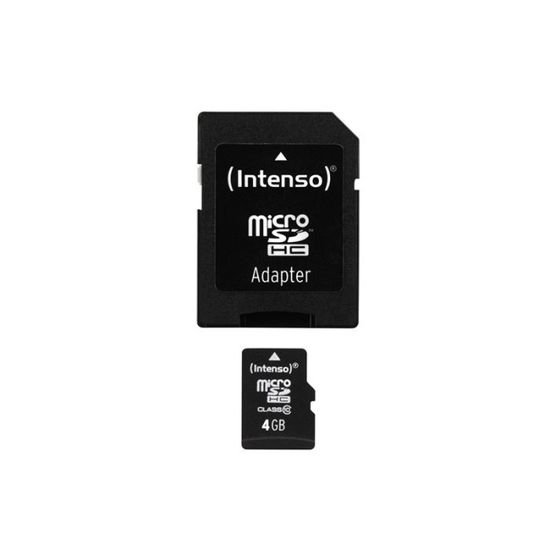 MicroSDHC 4GB Intenso + Adaptateur CL10 - Sous bli
