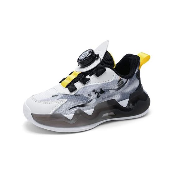 Basket Enfant Garçon - Sneakers Sport Confortables - Fermeture Velcro - Taille 29 à 40 EU