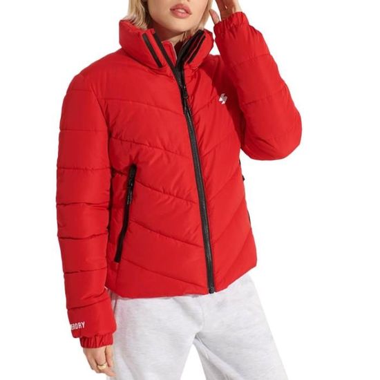 Veste Superdry Sports Puffer Rouge Pour Femme Rouge Cdiscount Sport