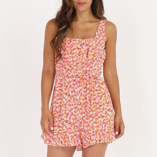 Pantalon Court Femme Combishorts Femme Été Sans Bretelles - Imprimé Fleuri Taille Haute - Playsuit Pantalon Court Combinaisons Et Combishorts Femme Pantalon Court Femme Combishorts Femme Été Sans Bretelles - Imprimé Fleuri Taille Haute - Playsuit Pantalon Court Combinaisons Et Combishorts Femme