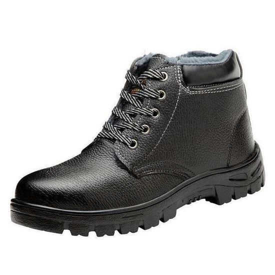 Bottes De Sécurité Hommes BLACK HAMMER S3 SRC - Embout Acier, Imperméables, Antidérapantes, Cuir, Pour Chantier