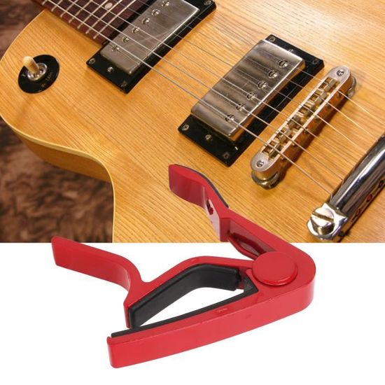 Capodastre Pour Guitare Avec 5 Médiators - Alliage De Zinc, Caoutchouc - Pour Guitare Acoustique, électrique, Ukulélé