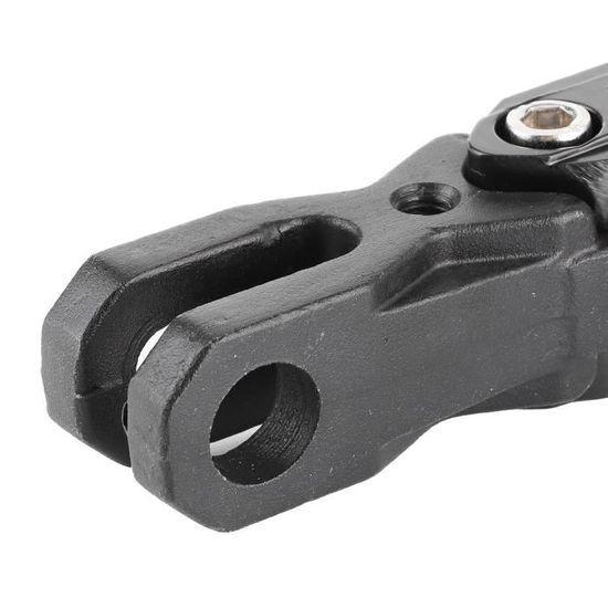 Motoforti Béquille latérale universelle réglable pour moto en alliage d'aluminium CNC Noir