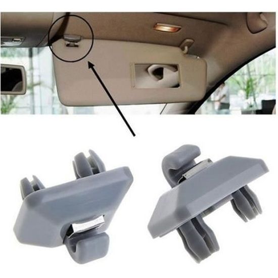 Clip De Fixation Pour Pare-Soleil Audi - Gris - Réf. SC59500 - Compatible A1, A3, A4, A5, Q3, Q5, TT - Neuf