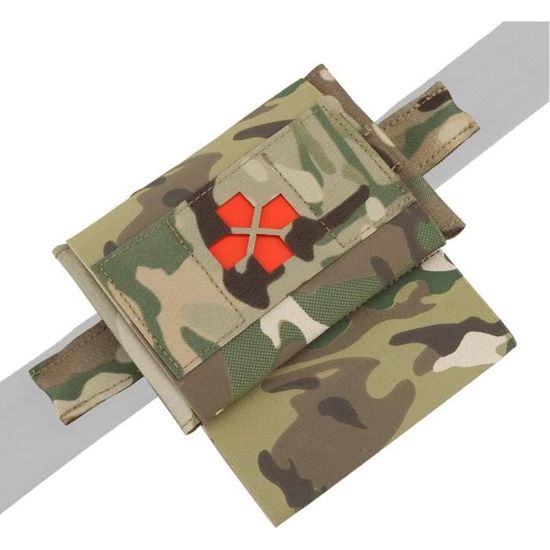 Sacoche Tactique Micro MED Ceinture Kit Trauma MOLLE Déploiement Rapide