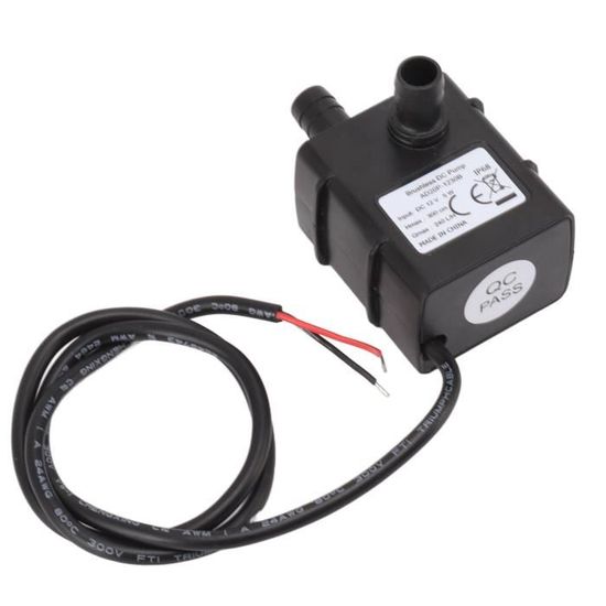 Pompa acqua, DC12V 10W nero Pompa per acqua senza spazzole a bassa rumorosità a circolazione elevata per acquario, fontana, laghetto per pesci, solare, di circolazione dell'acqua ecc