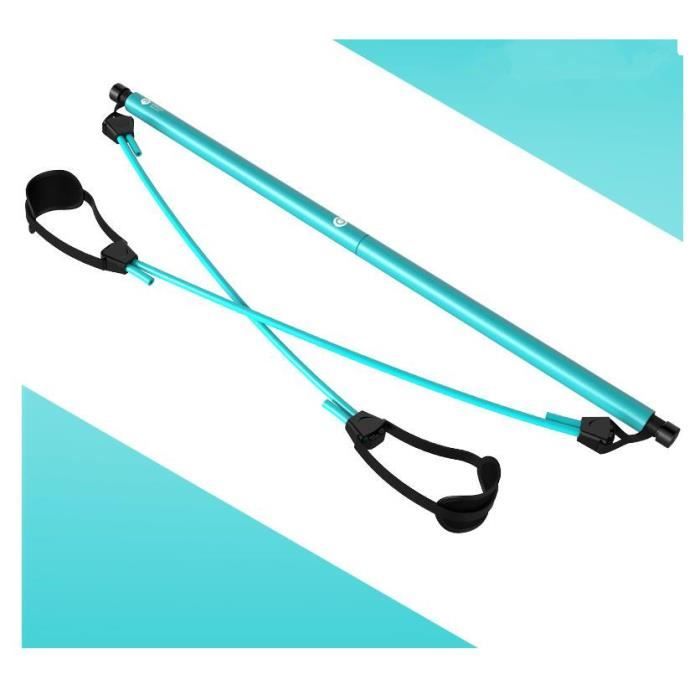 Corde élastique Accueil Yoga Bandes élastiques Barre de Traction Pilates Bâton Équipement de Fitness - Bleu lac