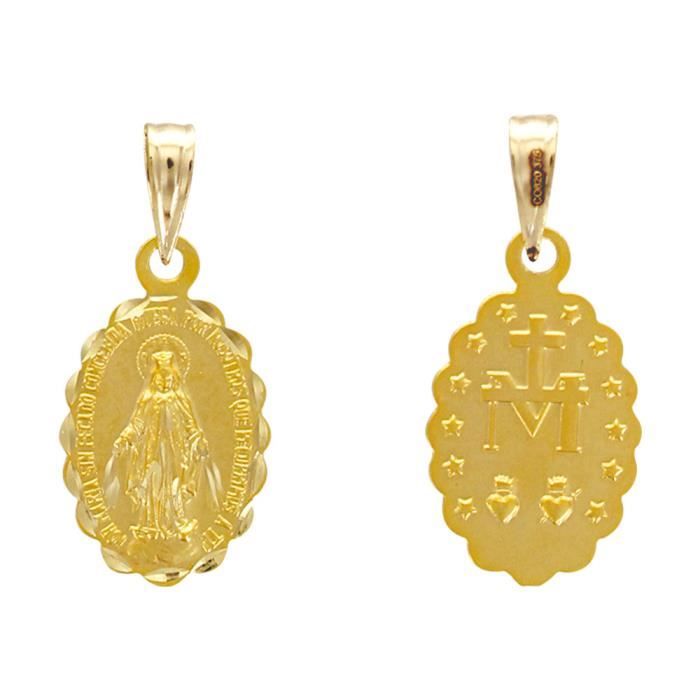 Jouailla - Médaille ovale Vierge Or 375-1000e