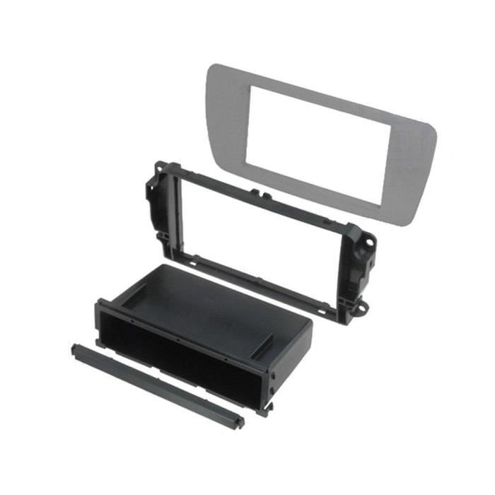 Facade autoradio 2Din Seat Ibiza ap08 avec vide-poche - gris conamera -AS2-