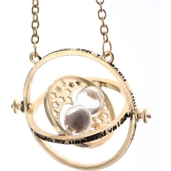 Collier pendentif sablier retourneur de temps Hermione Harry Potter