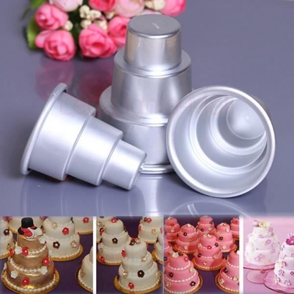 Moule Gâteau Patisserie Aluminium Emporte-Pièce Découpe Cake Cuisine 3 Tailles 70X80mm