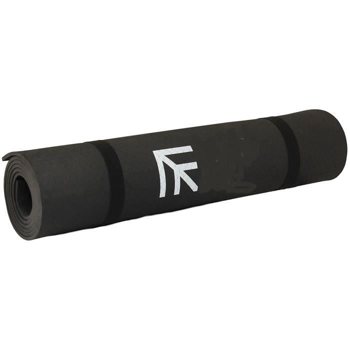 Tapis de yoga mousse à domicile 6mm Accueil du matériel de gymnastique NOIR