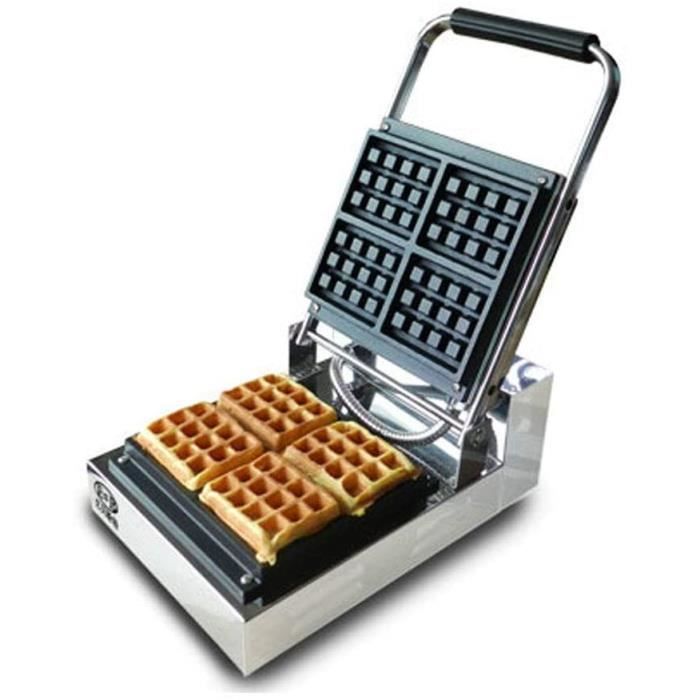 GAUFRIER AISHANG Gaufrier Belge 1200W avec plaques antiadheacutesives agrave controcircle de tempeacuterature et de Temps Chauff1111