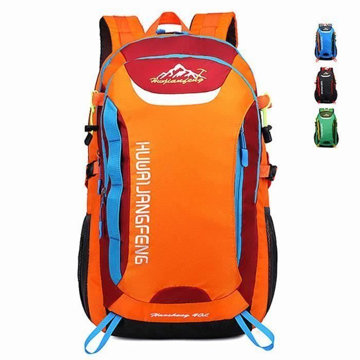 20L Sac A Dos Sac de Randonnée Waterproof Grand Capacité Orange Wir17