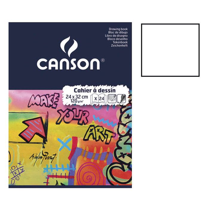 Cahier dessin uni 24 feuilles 125g 240 x 320 mm