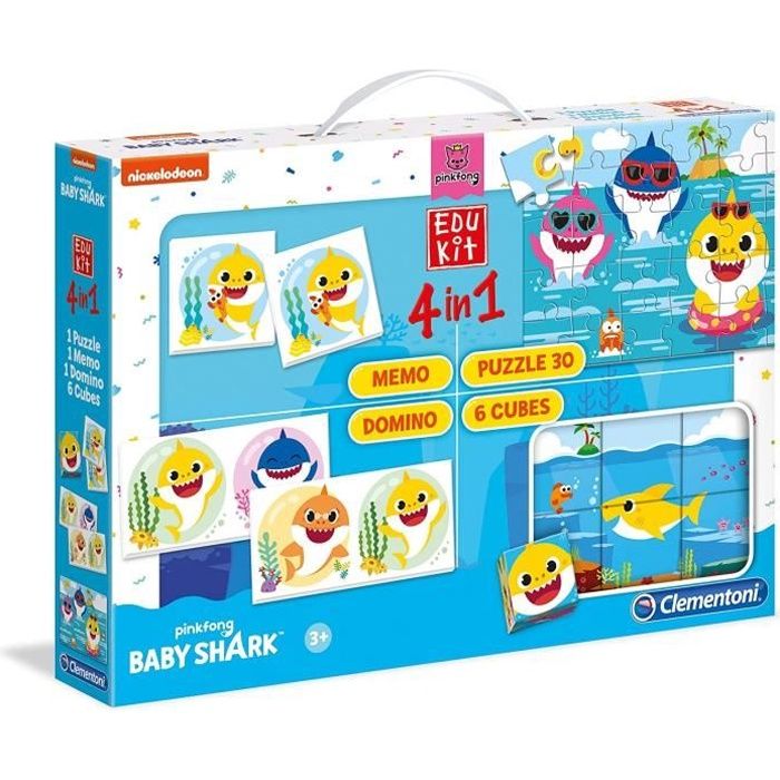 Clementoni - 18099 - Edukit 4 en 1 - Baby Shark