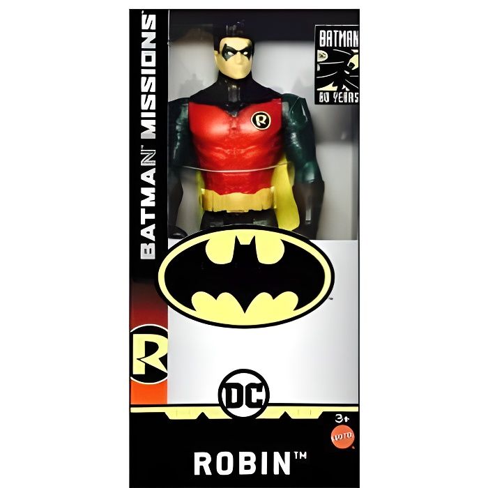 Coffret Figurine Robin 15cm - Serie Mission 80 ans - DC - Super Heros - Jouet Garcon