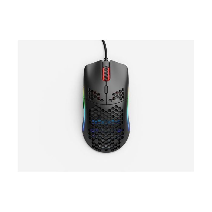Glorious Model O- Minus (Noir Brillant) - Souris gaming - filaire - droitier - capteur optique Pixart PMW3360 de 12000 dpi - 6