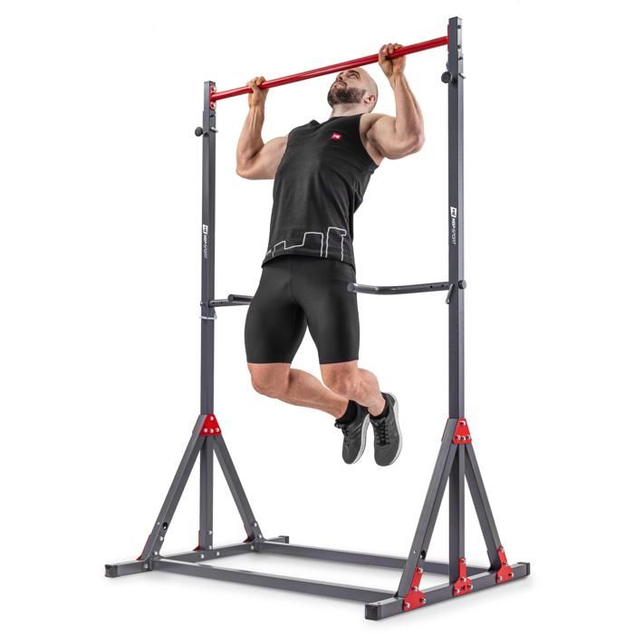 Hop-Sport Ajustable Station de Musculation Barre de Traction Station de Trempage HS-1015K pour Haltères Autonome et Réglable