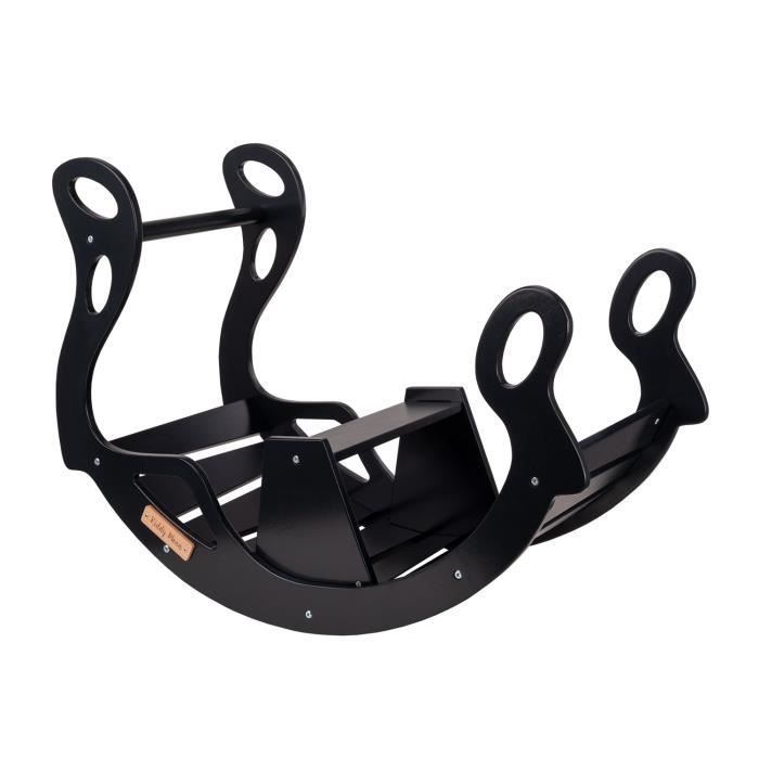 KiddyMoon Bascule Pour Enfants Rocker Bébé Balancelle, Noir