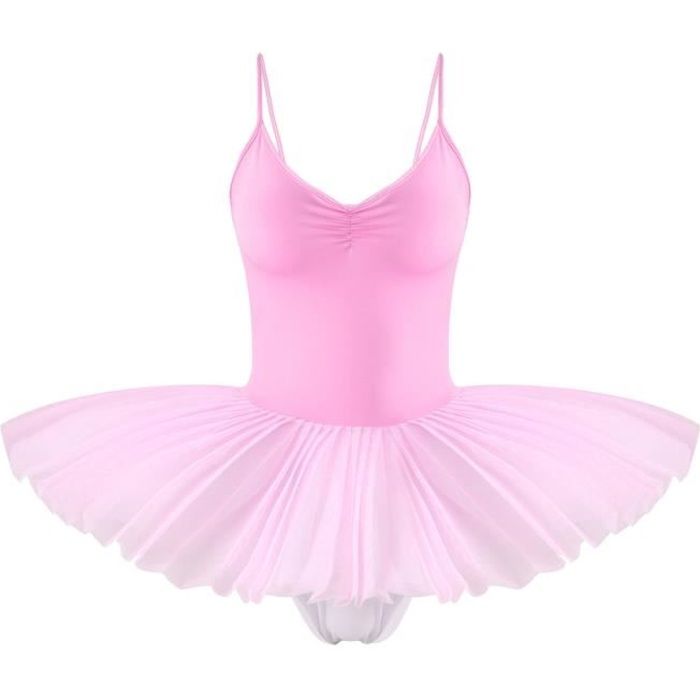 YIZYIF Tutu Danse Classique Femme sans Manches Leotard Ballet Academique Dancewear S-XL Rose