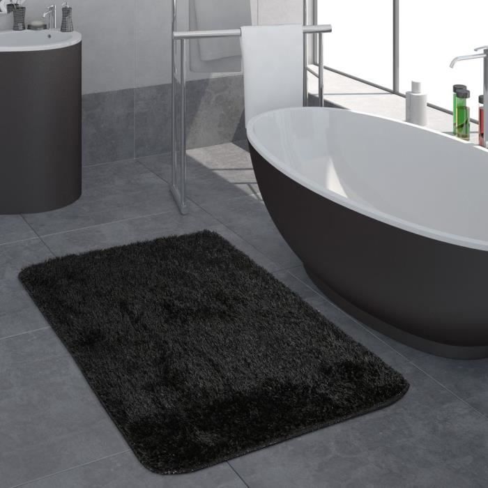 Linge Tapis Bain Noir