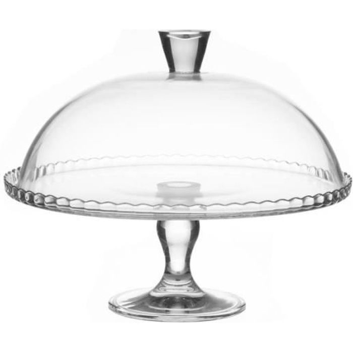 Présentoir à Gâteau sur Pied 32cm Transparent