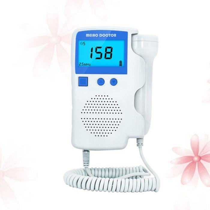 3.0 MHZ Pocket Doppler Fœtal Détecteur de Fréquence Cardiaque Fœtale LCD Affichage Maison Enceinte Bébé BABY PHONE - ECOUTE BEBE