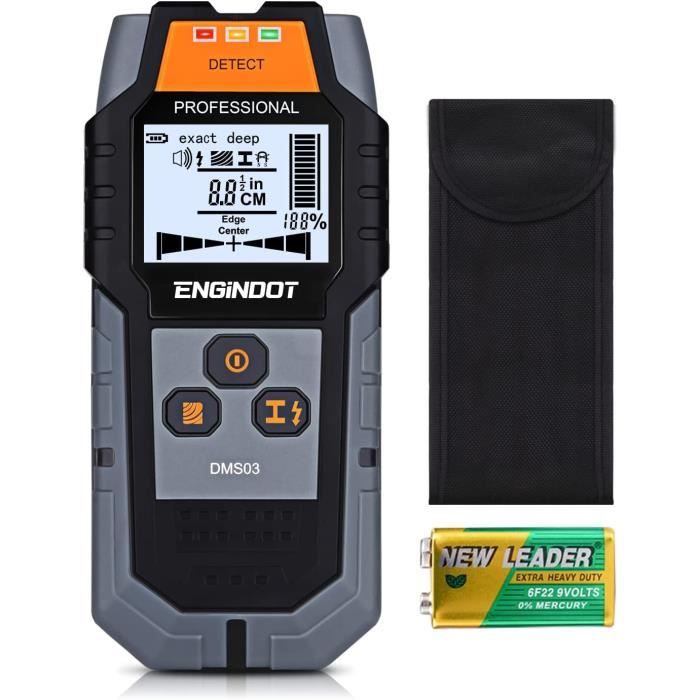 Détecteur Numérique de Construction 4 en 1 TACKLIFE, Détecteurs Muraux Electroniques avec Avertissement, Scanner Quatre Modes DMS03