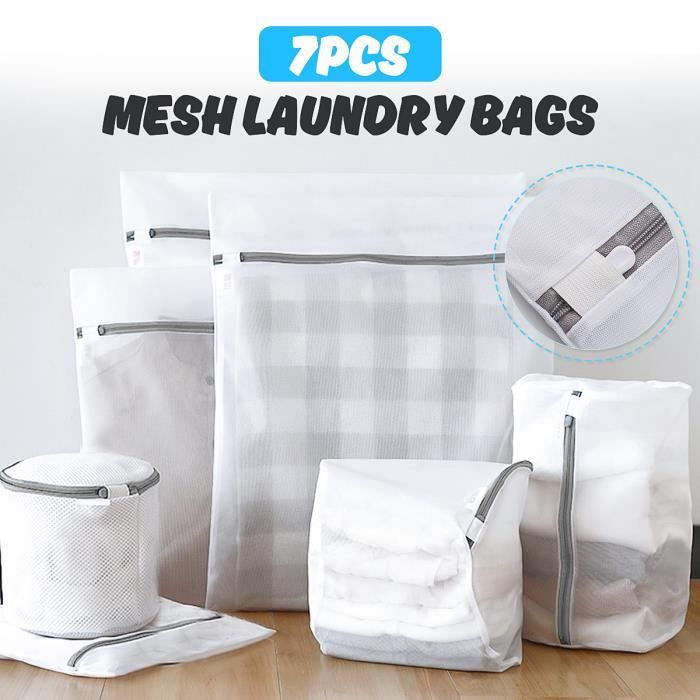 TEMPSA 7Pcs Filet à Linge de Lavage Double Couche Sacs à Linge Avec Fermeture Eclair Pour Protéger Vos Vêtements Pour machine à Lave