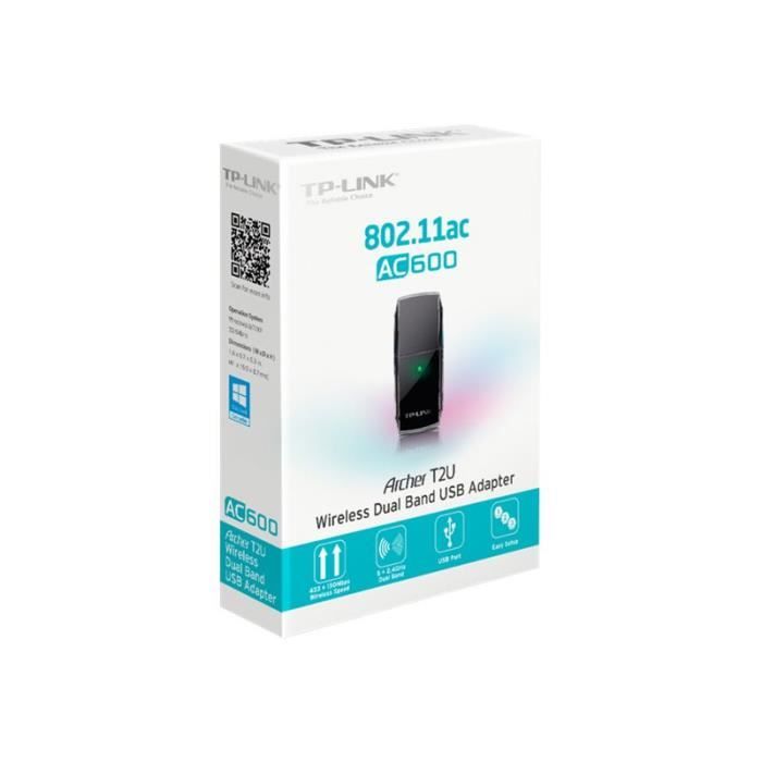 TP-LINK Archer T2U Adaptateur réseau USB 2.0 802.11b, 802.11a, 802.11g, 802.11n, 802.11ac