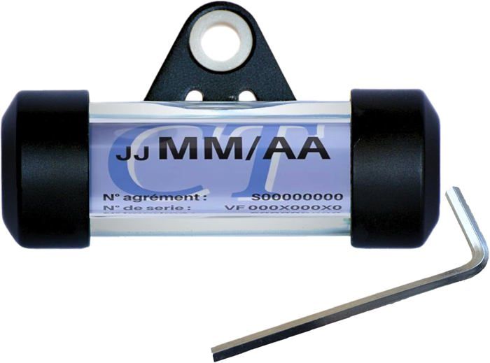 Ugozen Porte Vignette Assurance Moto Tube, Accessoire Scooter/Moto Support De Vignette Assurance Etanche Noir 50x25 mm d'affichage