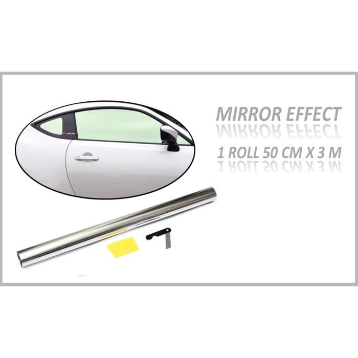 FILM TEINTE POUR VITRE SOLAIRE ARGENT EFFET MIROIR