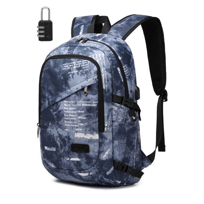 Sac à Dos 50x30x14cm – Sac de Voyage Imperméable USB Charging Grande Capacité pour Camping & Randonnée – Bleu Sac à Dos 50x30x14cm – Sac de Voyage Imperméable USB Charging Grande Capacité pour Camping & Randonnée – Bleu