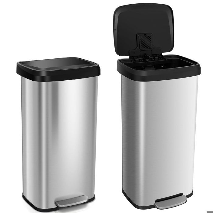 Bac Tri SUSTANIA Lot De 2 Poubelles De Cuisine, Avec Couvercle, 25 L, Avec 2 Compartiments Et Couvercle Basculant, Noir/argenté, Pour Le Recyclage Et Le Tri Des Déchets, Fabriquées En UE Poubelle 30 Litres Bac Tri SUSTANIA Lot De 2 Poubelles De Cuisine, Avec Couvercle, 25 L, Avec 2 Compartiments Et Couvercle Basculant, Noir/argenté, Pour Le Recyclage Et Le Tri Des Déchets, Fabriquées En UE Poubelle 30 Litres