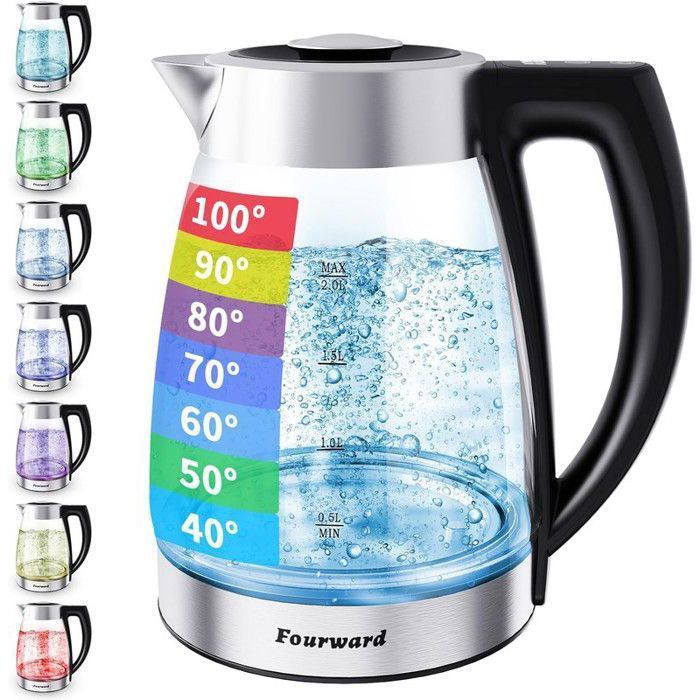 Zilan Bouilloire En Verre - Chauffe-Eau Avec Pile 360° - Élément Zilan Bouilloire En Verre - Chauffe-Eau Avec Pile 360° - Élément