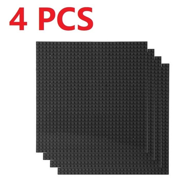 Grande Plaque De Construction 38,4x38,4 Cm (x2) - Vert & Jaune - Compatible Duplo & Autres Marques - ABS - 6